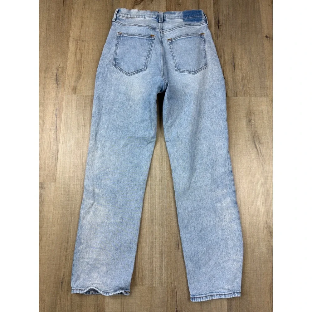 Abercrombie Curve Love Ultra High Rise Ankle Straight Jeans Light Wash 27 4